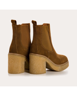 Boots FEROE - cuir velours - chaussures femme | Reqins