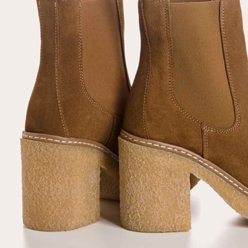 Boots FEROE - cuir velours - chaussures femme | Reqins