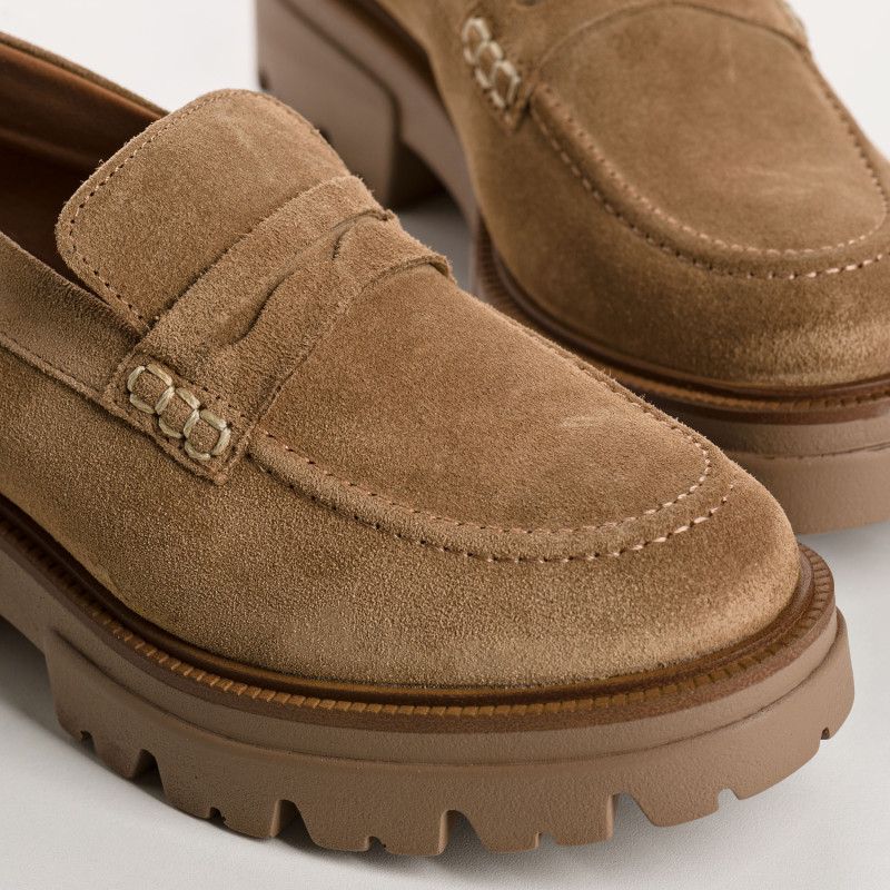 Mocassins Alabama chunky en cuir velours