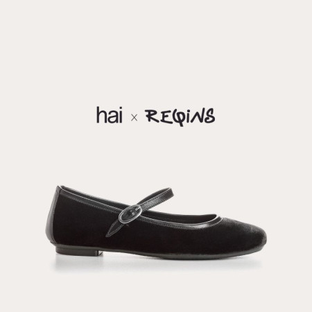 Babies Hai x Reqins en cuir et velours
