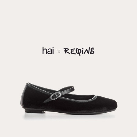Babies Hai x Reqins en cuir et velours