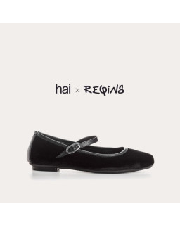 Babies Hai x Reqins en cuir et velours
