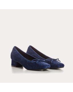 Keira Heeled Ballerinas - Women's Braided Velvet Leather Shoes | Reqins