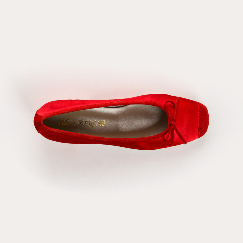 Kyriel Heel Ballerinas - Women's Silk Shoes | Reqins