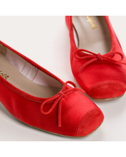 Ballerines à talons KYRIEL - chaussures en soie femme | REQINS