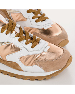 Sneakers GALIA - baskets à lacets femme cuir multicolore | REQINS