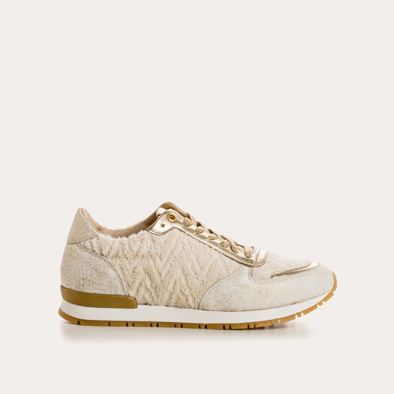 Sneakers ELDORADO - baskets à lacets femme beige | REQINS