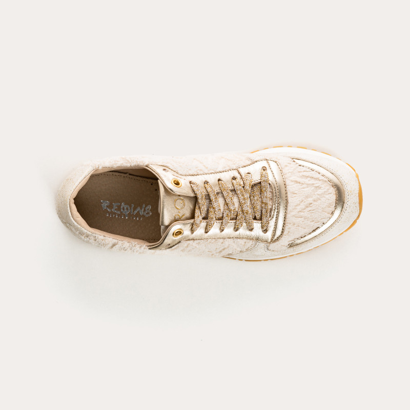 Sneakers ELDORADO - baskets à lacets femme beige | REQINS