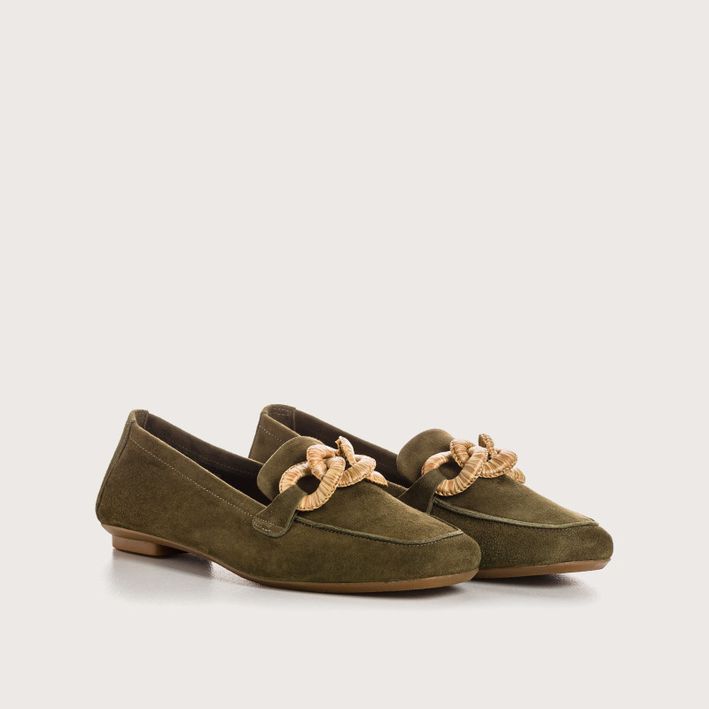 Mocassins HAMAYA - chaussures cuir velours femme | REQINS