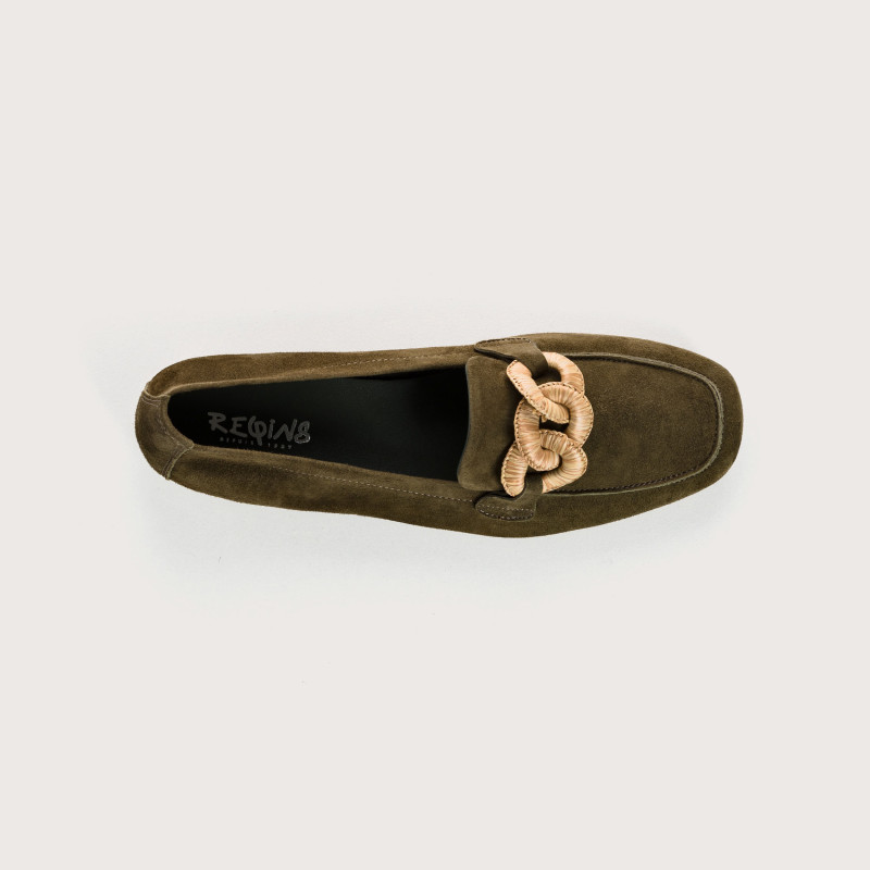 Hamaya moccasins - Women's velvet leather shoes | Reqins