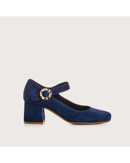 Babies with Gretane Heels - Women's Velvet Leather Shoes | Reqins