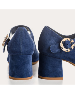 Babies à talons GRETANE - chaussures cuir velours femme | REQINS