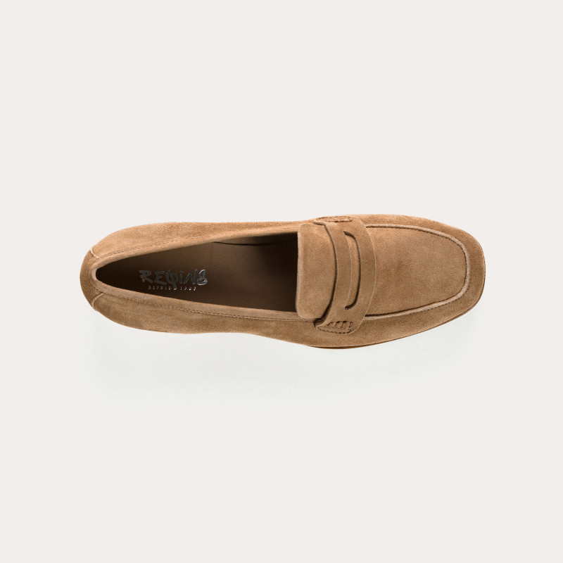 Moccasins Mariella - Women's Velvet Leather Shoes | Reqins