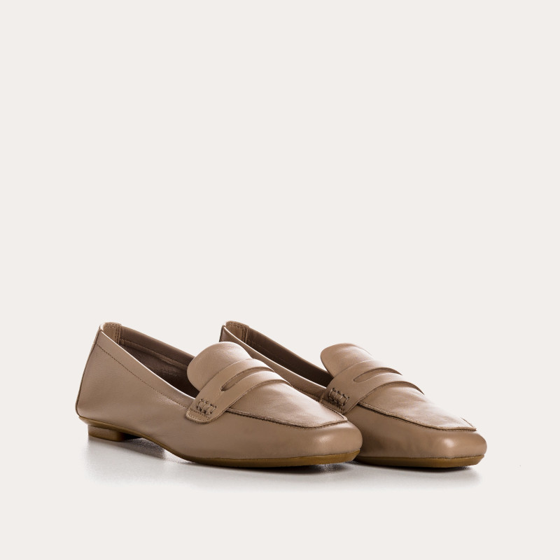 Hema college moccasins with square toe leather