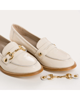 JANIS MOCASSINS - WOMAN SHOES PARTNISE BEIGE | Reqins