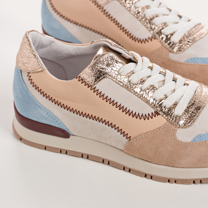 Electra Zig Zag Sneakers - Sneakers Woman Multicolored Leather | Reqins