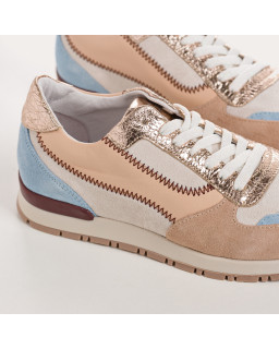 Electra Zig Zag Sneakers - Sneakers Woman Multicolored Leather | Reqins