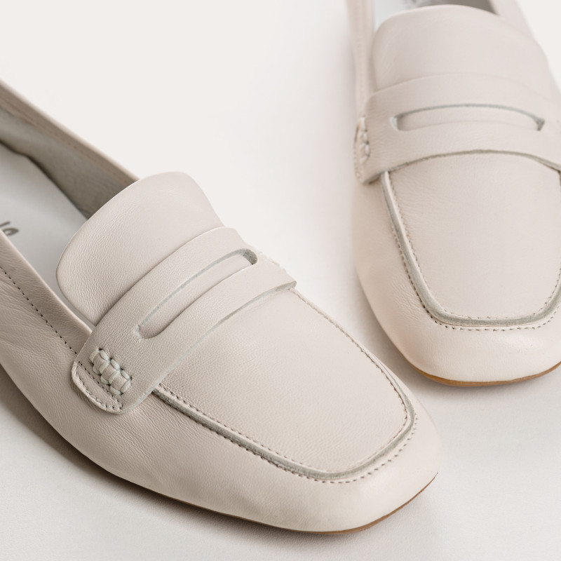 Moccasins College with a square leather