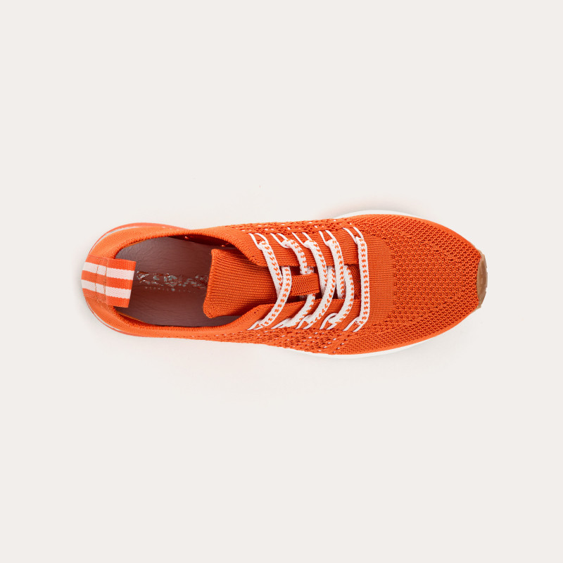 Baskets pour femme à lacets en lycra kaki