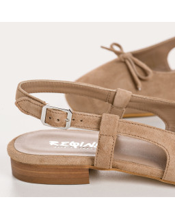 Circe Ballerinas - Slingback Shoes Flat Velvet Leather Women | Reqins