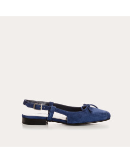 Ballerines CIRCEE - chaussures slingback plates cuir velours femme | REQINS