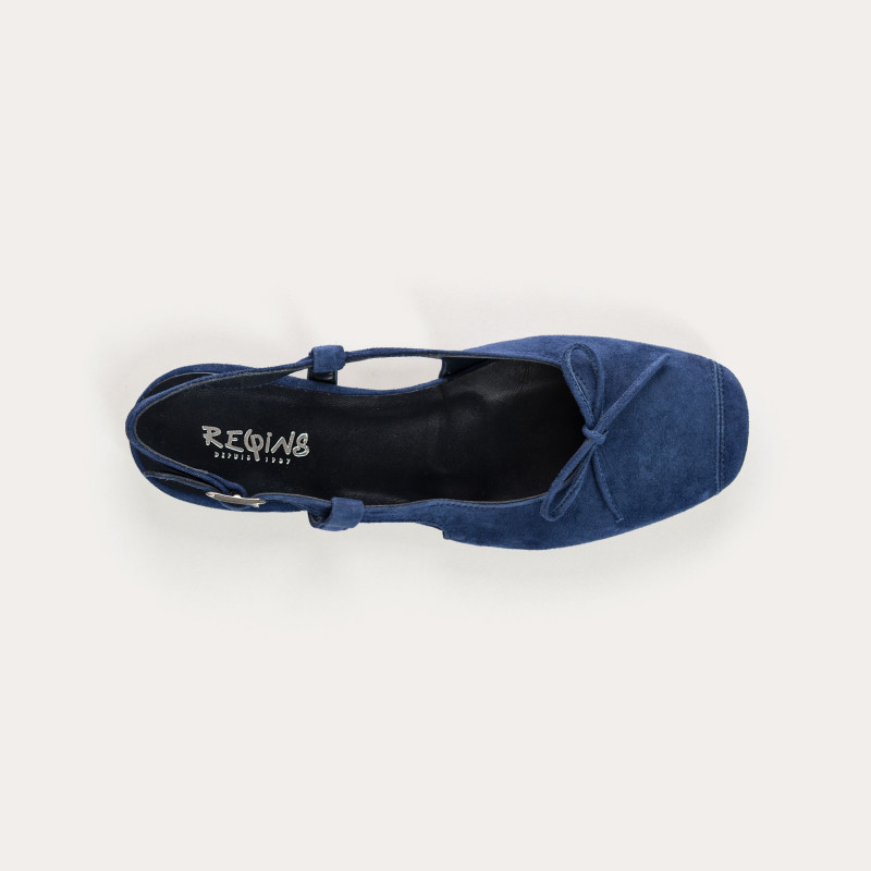 Circe Ballerinas - Slingback Shoes Flat Velvet Leather Women | Reqins