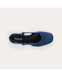 Circe Ballerinas - Slingback Shoes Flat Velvet Leather Women | Reqins