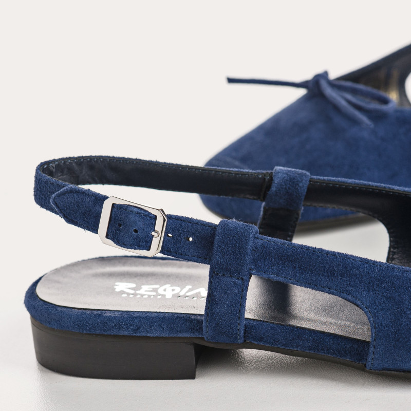 Circe Ballerinas - Slingback Shoes Flat Velvet Leather Women | Reqins