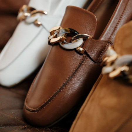 Mocassins Bijou Femme Cuir - HOREL | Reqins