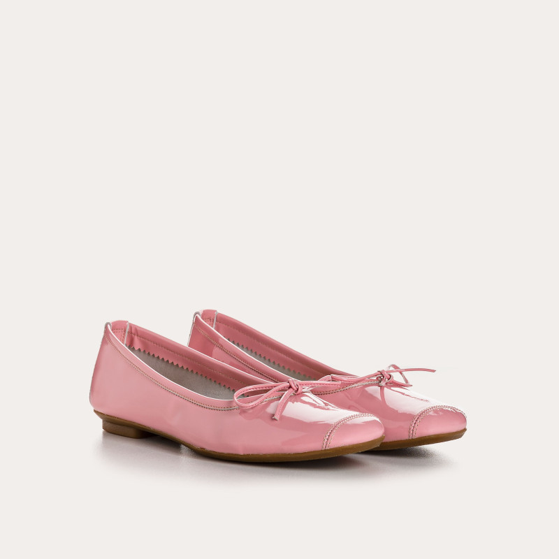 Purple Purple Purple Leather Ballerinas