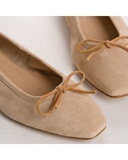 Traviata Ballerinas - Velvet Leather Women's Shoes | Reqins