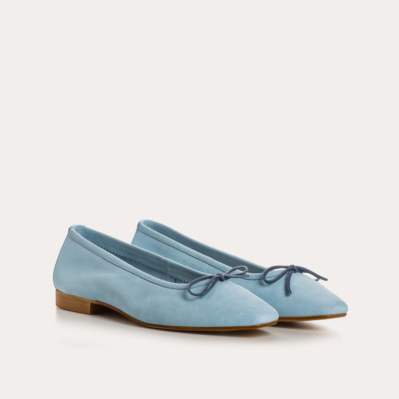 Traviata Ballerinas - Velvet Leather Women's Shoes | Reqins