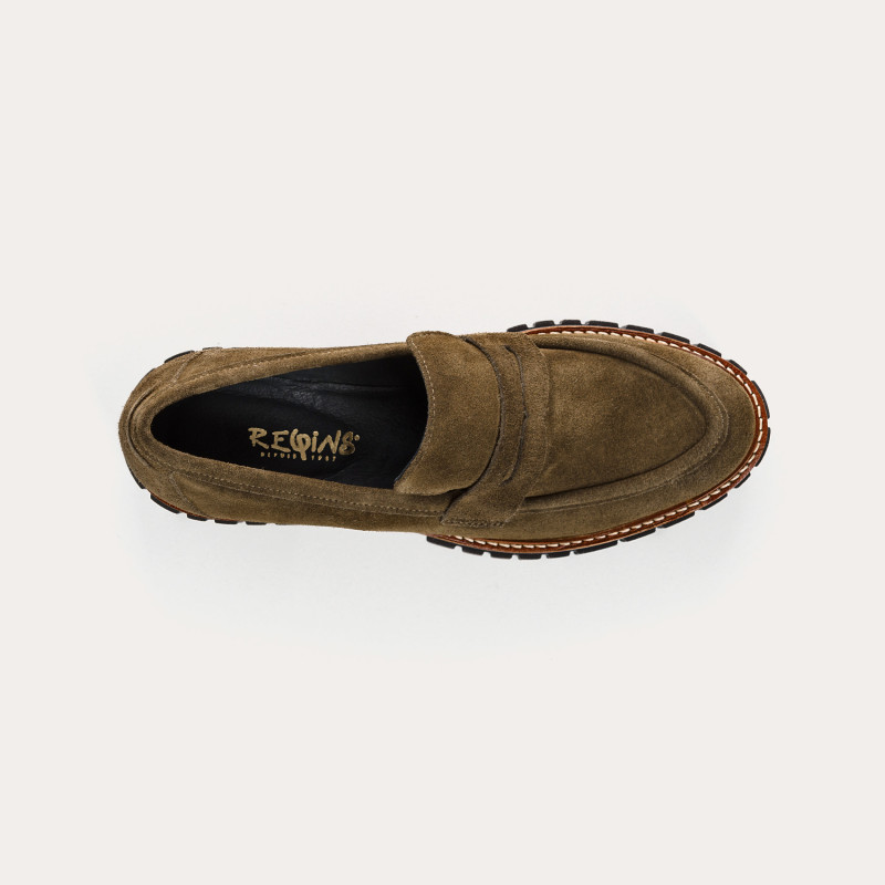 Belina Chunky Moccasins in velvet leather