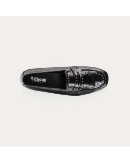 Black College College Leather Loafers