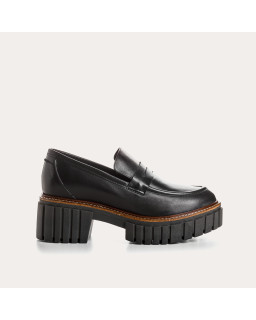 Chunky leather moccasins smooth