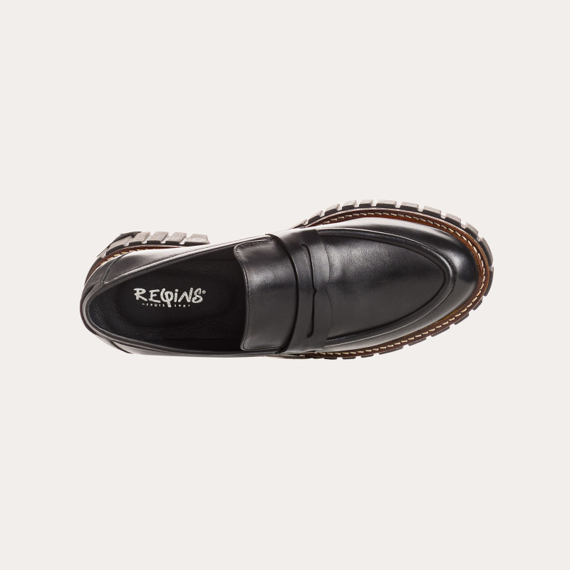 Mocassins chunky en cuir lisse