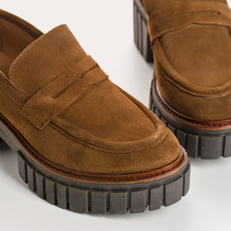 Mocassins Belina chunky en cuir velours