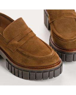 Belina Chunky Moccasins in velvet leather