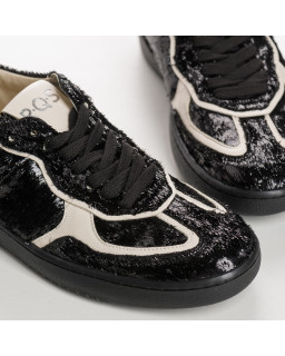 Black / Off-White Women's Charleston Lace-up Charleston Lace-up Charleston Style