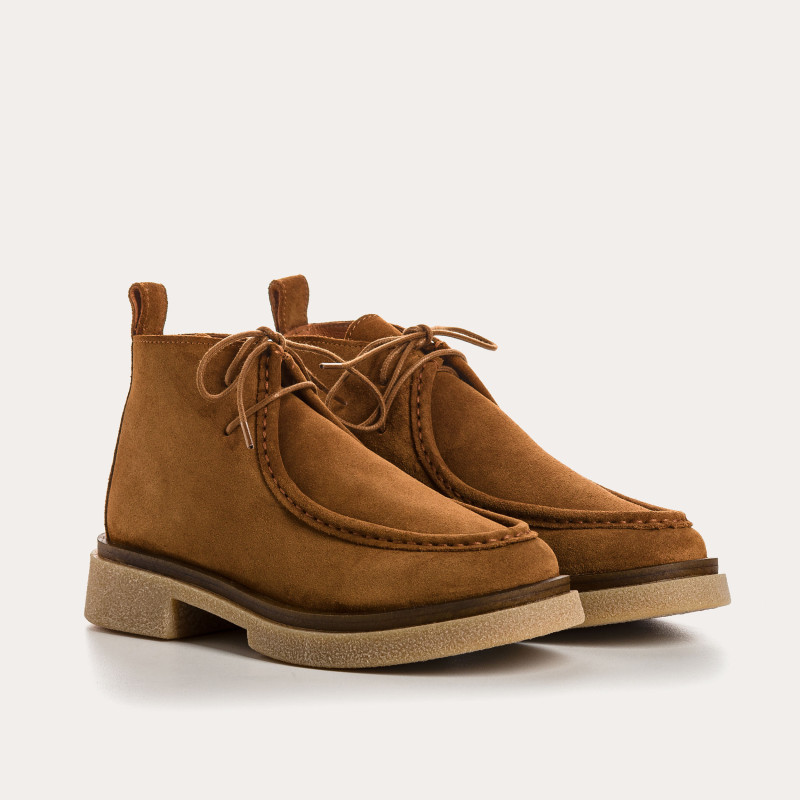 Derbies Fortuna - Velvet Leather Shoes Woman I Reqins