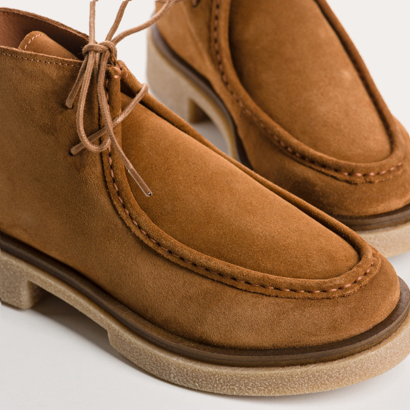 Derbies Fortuna - Velvet Leather Shoes Woman I Reqins