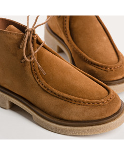 Derbies Fortuna - Velvet Leather Shoes Woman I Reqins