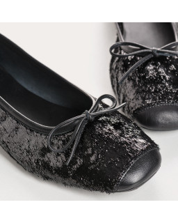 Flat Ballerinas with Bright Fabric Charleston Style Fabric