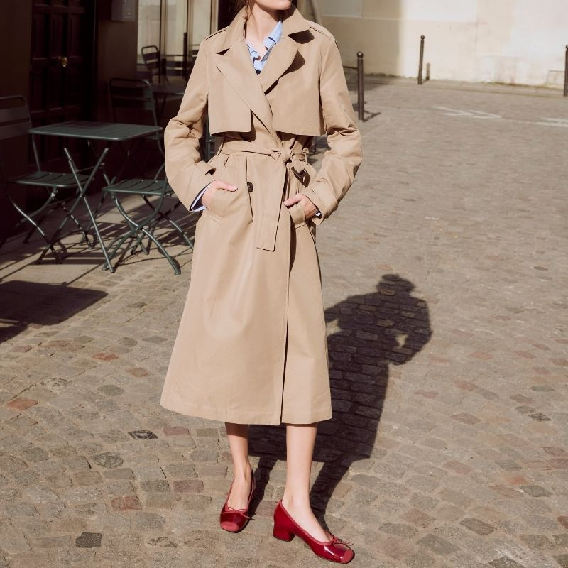 Ballerinas with red varnished leather and velvet