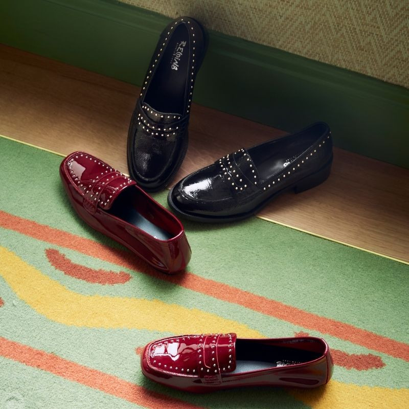 Red College Leather Red College Loafers