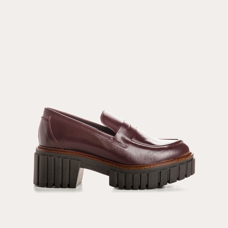 Mocassins chunky en cuir lisse