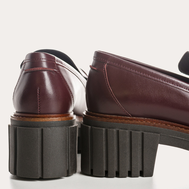 Chunky leather moccasins smooth