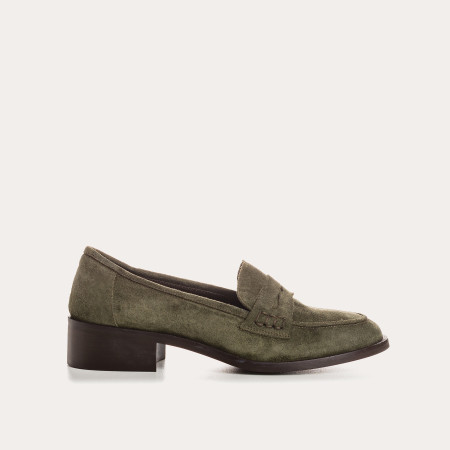 Velvet leather college loafers Oil