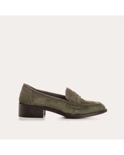 Velvet leather college loafers Oil