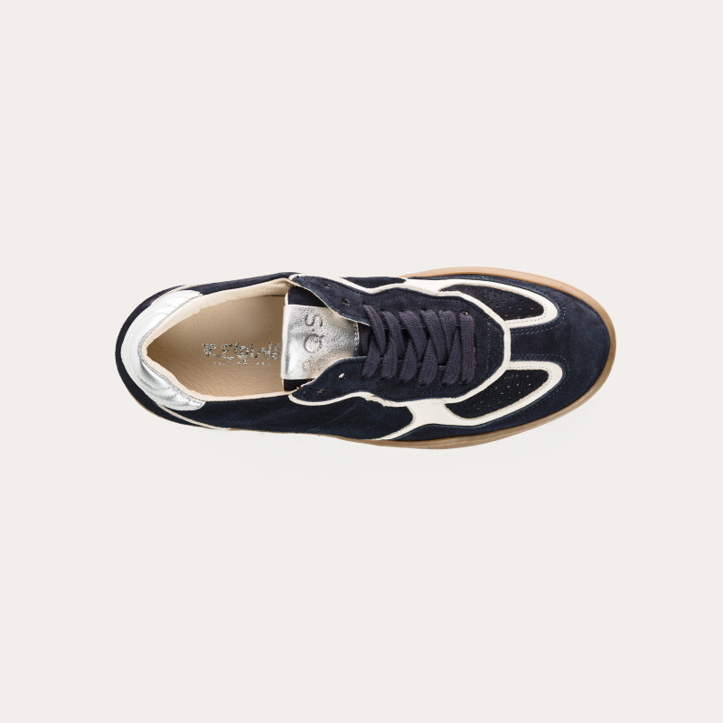 Sneakers for women with velvet leather laces and smooth leather